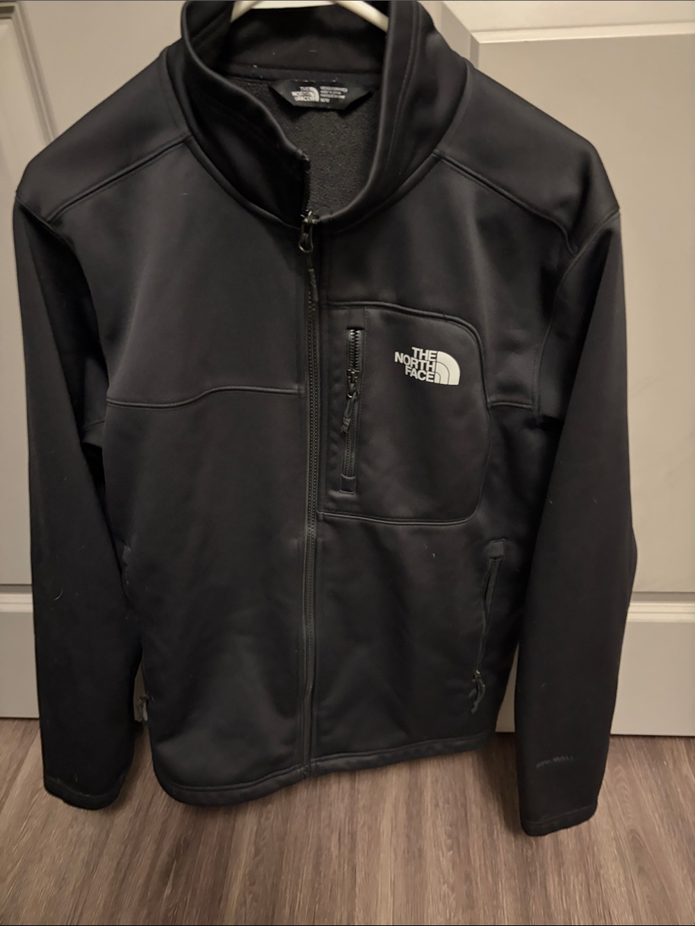 The North Face Black Lightweight Softshell Jacket with Chest Logo